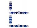 Agayof Compact Doughnut Travelling Menorah - Blue, Silver and Black Colors