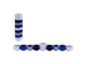 Agayof Compact Doughnut Travelling Menorah - Blue, Silver and Black Colors