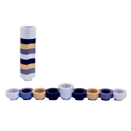 Agayof Compact Doughnut Travelling Menorah - Choice of Colors