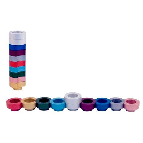 Agayof Compact Doughnut Travelling Menorah - Choice of Colors