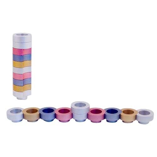 Agayof Compact Doughnut Travelling Menorah - Choice of Colors