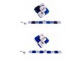 Agayof Compact Two in One Dreidel Menorah - Blue, Silver and Black Colors