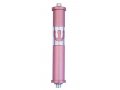 Agayof Cylinder Mezuza Case with Curving Shin, in Light Colors - 6 Inches Height