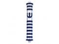Agayof Cylinder Mezuzah Case with Bands and Curving Shin, Dark Colors  6 Inches