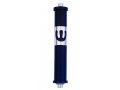 Agayof Cylinder Mezuzah Case with Curving Shin, in Dark Colors - 4 Inches Height