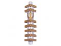 Agayof Cylinder Mezuzah Case with Triangles, Light Colors - 4 Inches Height