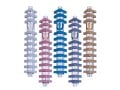 Agayof Cylinder Mezuzah Case with Triangles, Light Colors - 6 Inches Height