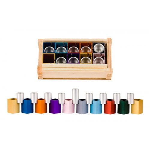 Agayof Innovative Compact Combination Menorah - Colorful