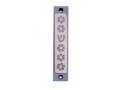 Agayof Mezuzah Case, Five Flowers and Shin in Light Colors - 4 Inches Height
