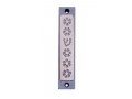 Agayof Mezuzah Case, Five Flowers and Shin in Light Colors - 4 Inches Height