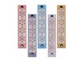 Agayof Mezuzah Case, Four Stars of David in Light Colors - 4 Inches Height