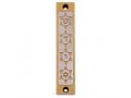 Agayof Mezuzah Case, Four Stars of David in Light Colors - 4 Inches Height