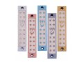 Agayof Mezuzah Case, Twelve Stars of David in Light Colors - 4 Inches Height