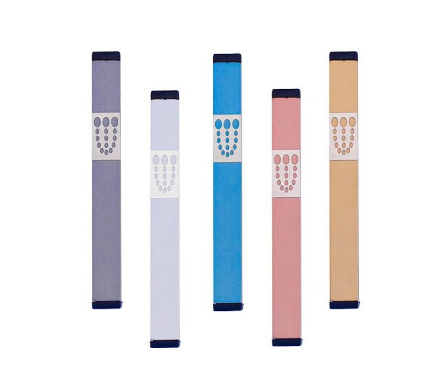 Agayof Mezuzah Case with Bubbly Dots Shin, Dark Colors - 6 Inches Height