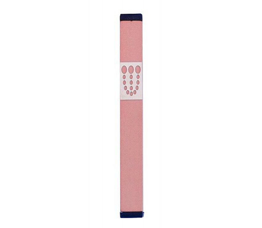 Agayof Mezuzah Case with Bubbly Dots Shin, Dark Colors - 6 Inches Height