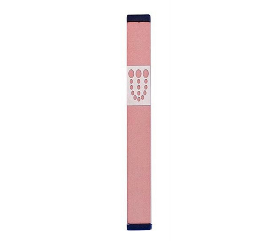 Agayof Mezuzah Case with Bubbly Dots Shin, Light Colors - 7 Inches Height