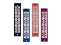 Agayof Mezuzah Case with Four Stars of David, in Dark Colors  4 Inches Height