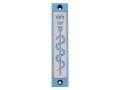 Agayof Mezuzah Case with Healing Snake Image in Light Colors - 4 Inches Height