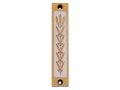 Agayof Mezuzah Case with Wheat Image in Light Colors - 4 Inches