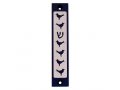 Agayof Mezuzah case, Six Doves and Shin in Dark Colors - 4 Inches Height