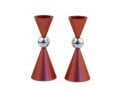 Agayof Mini Ball Series Aluminum Candlesticks - Red