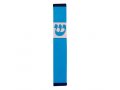 Agayof Pillar Mezuzah Case with Curving Shin in Dark Colors  4 Inches Height