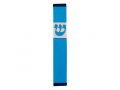 Agayof Pillar Mezuzah Case with Curving Shin in Dark Colors  4 Inches Height