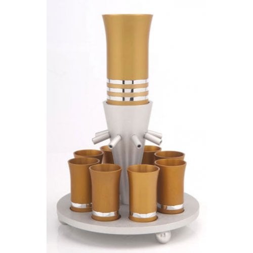 Agayof Wine Fountain - Gold and Silver Color