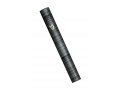 Aluminum Semi-Rounded Mezuzah Case - Metallic Gray and Black Stripes