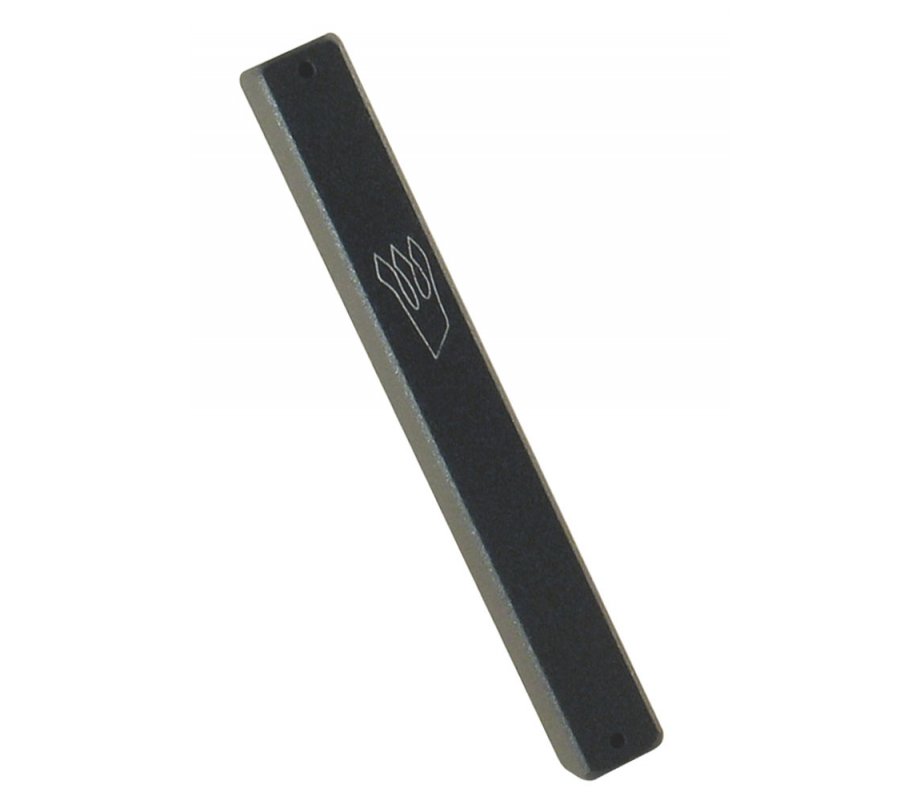 Aluminum Weather-proof Classic Mezuzah Case - Dark Gray