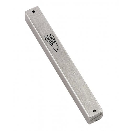 Aluminum Weather-proof Classic Mezuzah Case - Silver