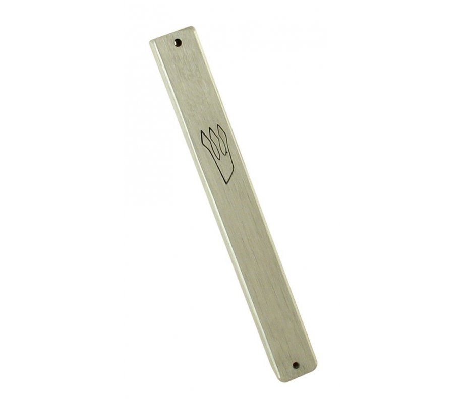 Aluminum Weather-proof Classic Mezuzah Case - Silver Matte