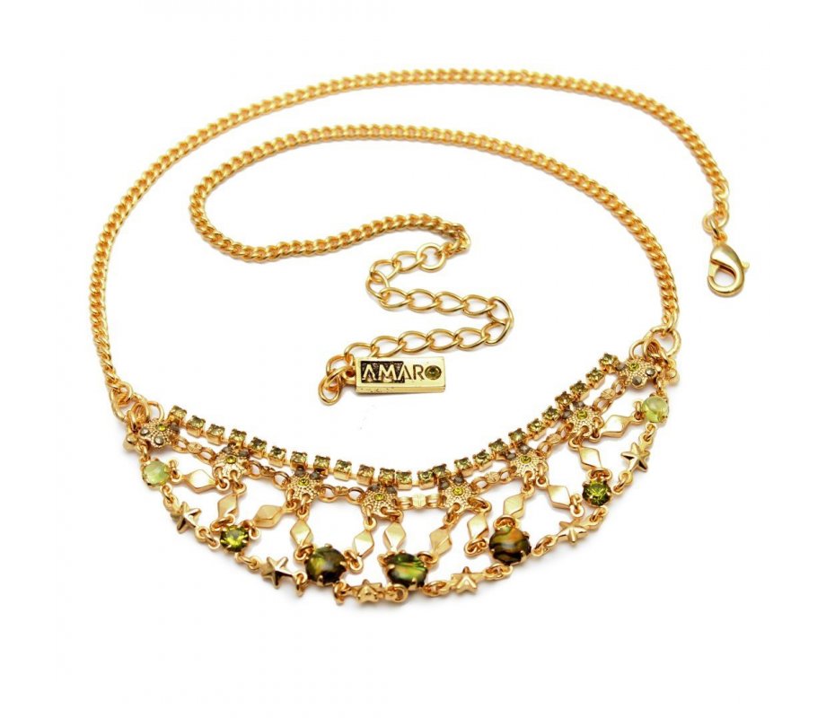 Amaro - Handmade Vintage Style Jasper Necklace - Lace Collection