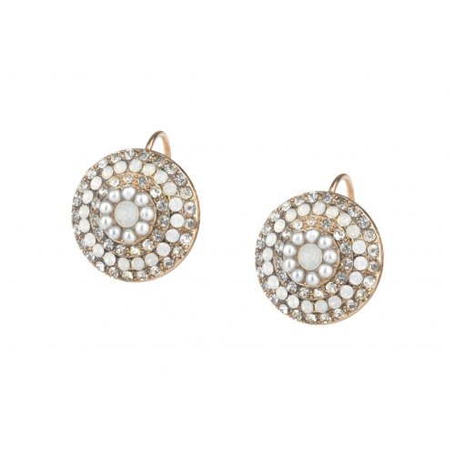 Amaro Handcrafted Clip-on Pearls and Crystals Earrings - Pearl Jam Collection