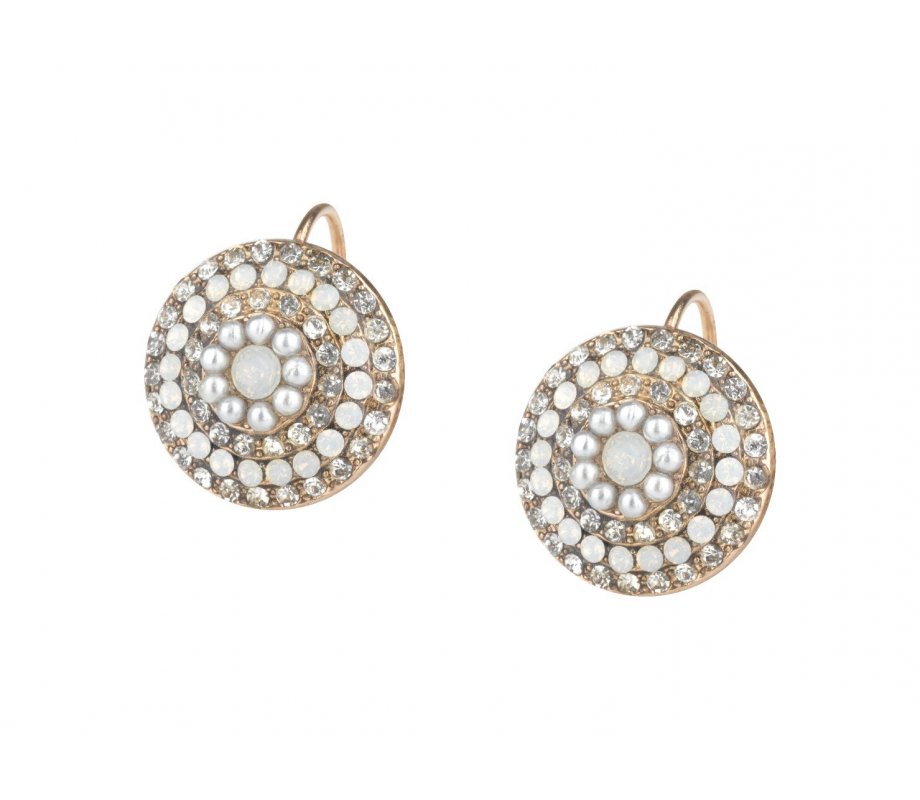 Amaro Handcrafted Clip-on Pearls and Crystals Earrings - Pearl Jam Collection