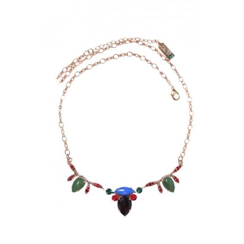 Amaro Handmade Necklace, Colorful Semi Precious Stones - The Crown Collection