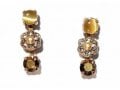 Amaro Handrafted Gold Plate Clip-On Drop Earrings - Illumination Collection