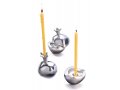 Anat Basanta Aluminum Shabbat Candlesticks Pomegranate Shape