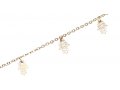 Anklet - Gold Rhodium Chain with Gold Hamsas