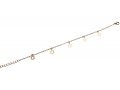 Anklet - Gold Rhodium with Gold Stars of David