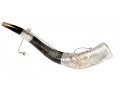 Anointing Sterling Silver Yemenite Shofar - Menorah