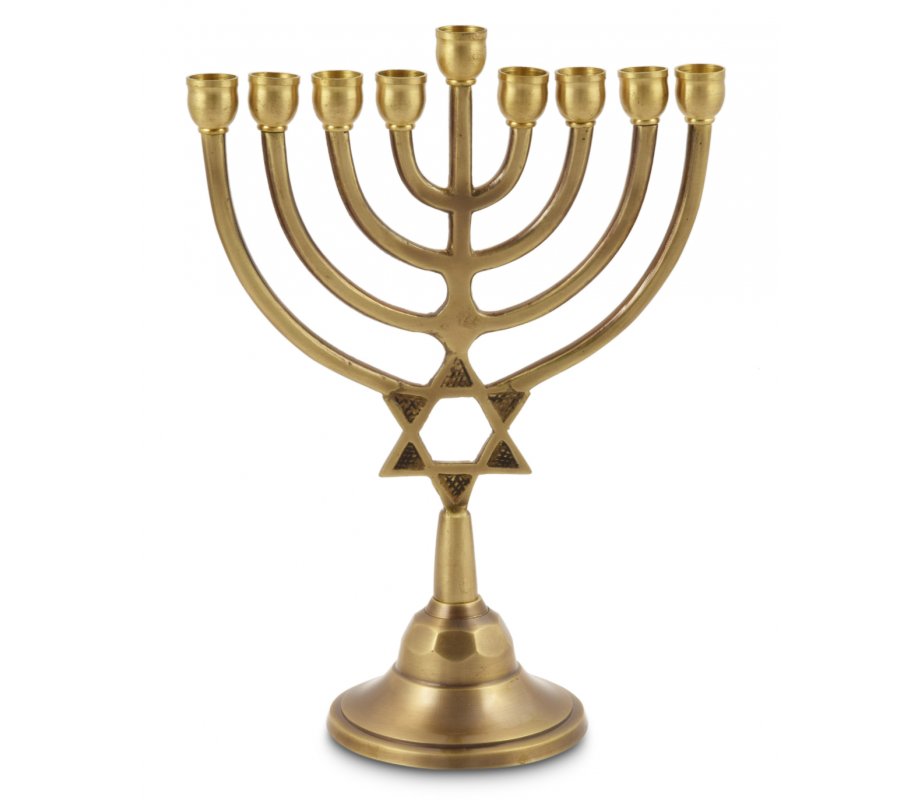 MENORAH CANDLE CUPS Wide style (Set of 9) Brass