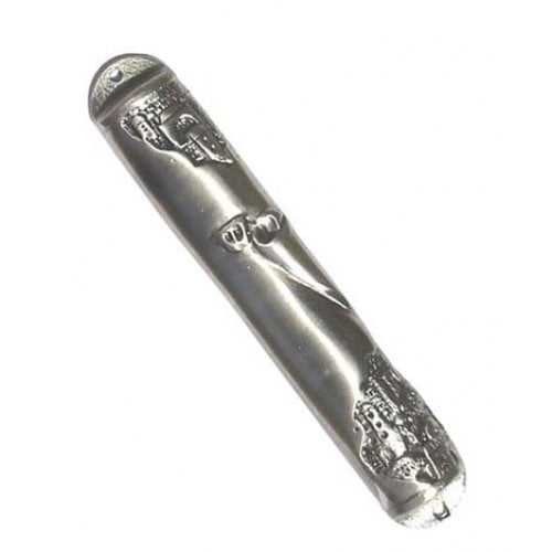 Antique Pewter Mezuzah