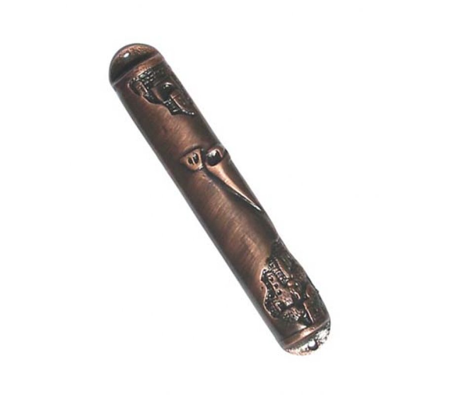 Antique Red Pewter Mezuzah