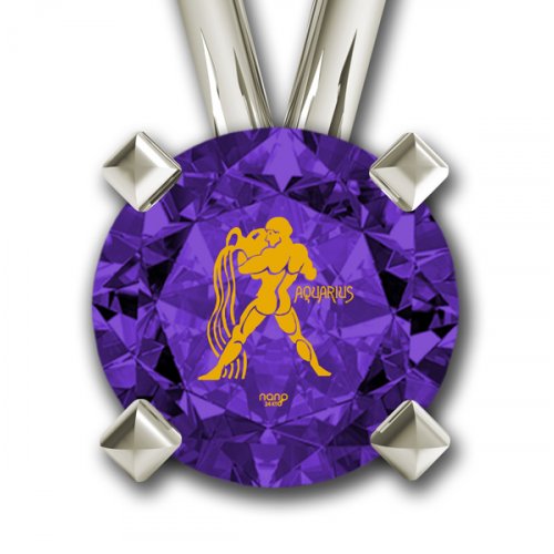 Aquarius Zodiac Pendant by Nano Jewelry- Silver