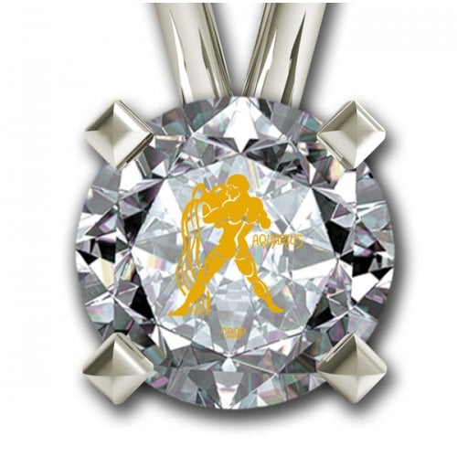 Aquarius Zodiac Pendant by Nano Jewelry- Silver