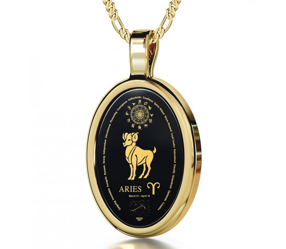 Aries Zodiac Pendant by Nano Jewelry