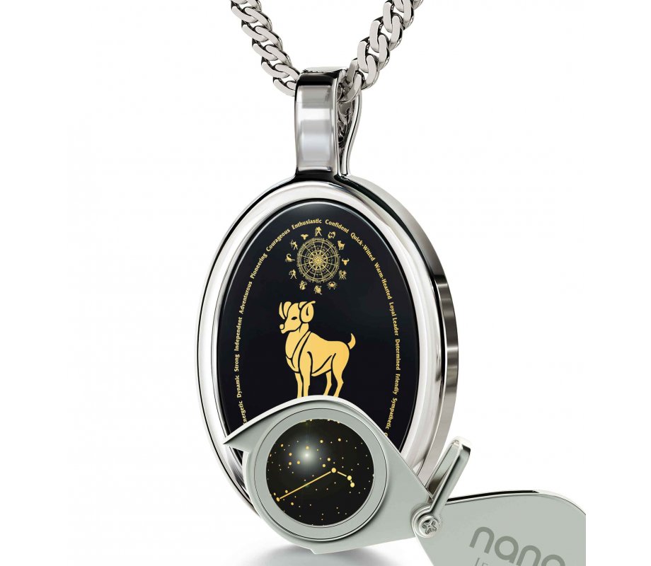 Aries Zodiac Pendant by Nano Jewelry