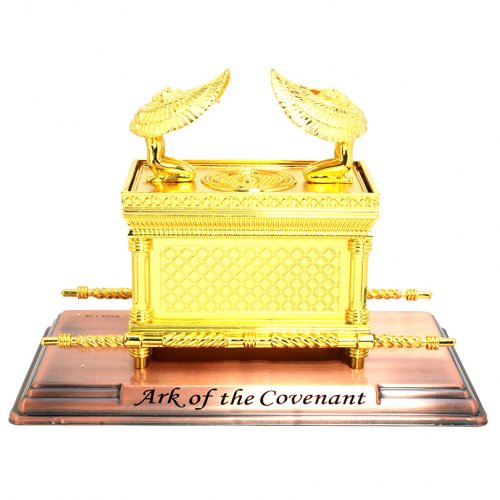Ark of the Covenant Sculpture with Poles and Cherubim, Gold – Choice of Sizes