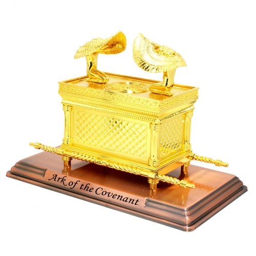 Ark of the Covenant Sculpture with Poles and Cherubim, Gold  Choice of Sizes